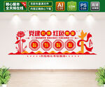 红色物业文化墙