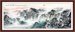 国画江山如画山水画