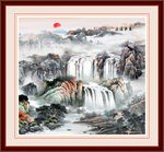 山水画山水风景