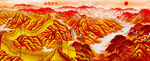 国画长城山水画