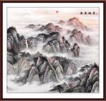 泰山办公室挂画 五岳独尊山水画