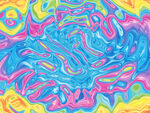 彩色流体画