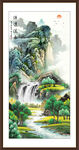青绿山水国画