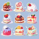 蛋糕甜品插画矢量