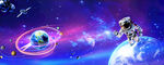 梦幻星球外太空黑洞宇宙星空背景