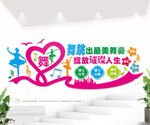炫彩舞蹈室标语文化墙图片