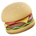 卡通汉堡图片 透明层