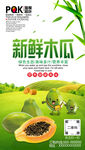 木瓜海报 水果广告设计