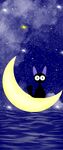 月亮与黑猫手绘手机壁纸