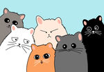 可爱猫咪老鼠抽象装饰画