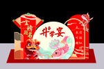 红色国潮风升学宴美陈背景
