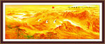 客厅万里长城 办公室山水画 