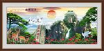 泰山山水风景画