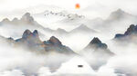山水电视背景墙