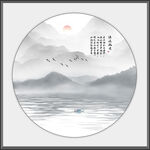 山水水墨山水 