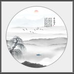水墨江南风景画