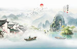 水墨江南水乡