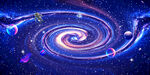 银河系星球星空太空宇宙背景墙