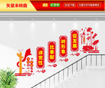 企业党建楼梯文化墙