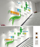 教师风采楼梯文化墙