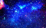 蓝色璀璨星空 太空图