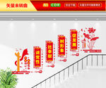 企业党建楼梯文化墙