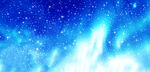 蓝色极光星空