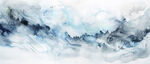 蓝色水彩水墨背景