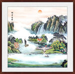 聚宝盆风水画