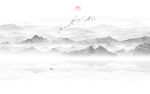 水墨意境山水画