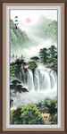 竖幅山水画