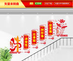讲党性比奉献楼梯文化墙