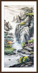 竖式山水国画