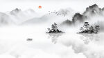 中国风意境山水背景