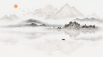国画意境山水风景