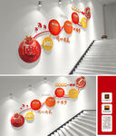 民族团结楼梯文化墙