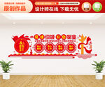 红色物业文化墙