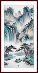 竖幅山水国画