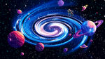 宇宙星空背景墙