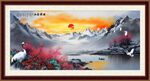 日照金山山水画
