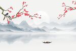 新中式花鸟背景墙