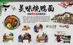 烧鸭面背景墙 