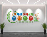 文明用餐食堂文化墙