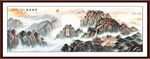 泰山日出国画