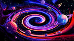宇宙太空星球旋涡星空