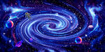 星空宇宙旋涡星系太空背景墙