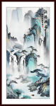 国画竖幅山水