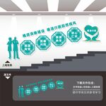 清廉洁行医院楼梯间楼道文化墙