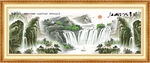 瀑布山水画挂画
