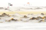 金色山水画
